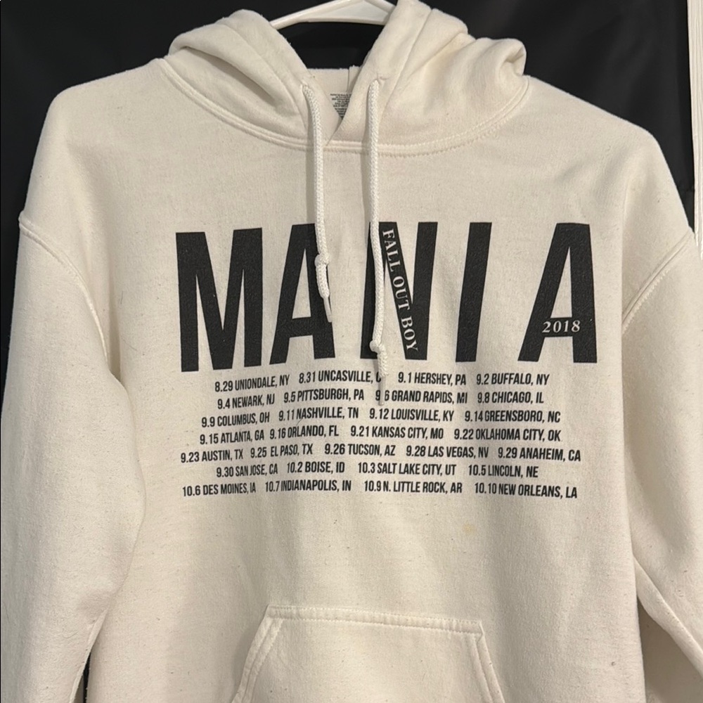 Fall Out Boy Authentic Offical Mania Tour 2018 Concert Hoodie Size S